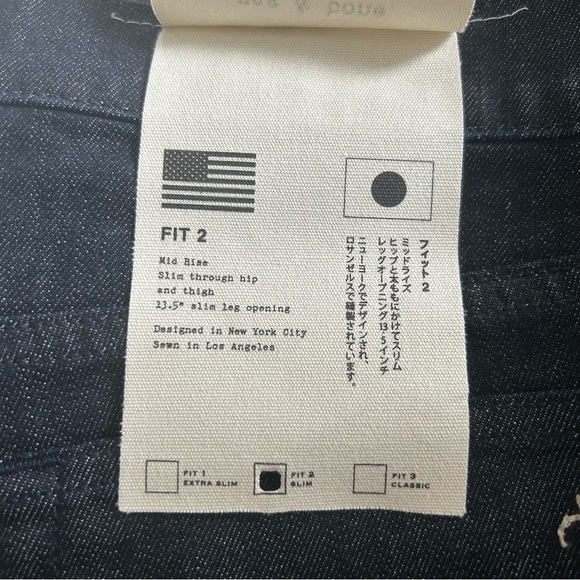 Rag & Bone | Fit 2 - Tonal Rinse Slim Fit Dark Indigo Authentic Stretch Jean 32 - Picture 11 of 13